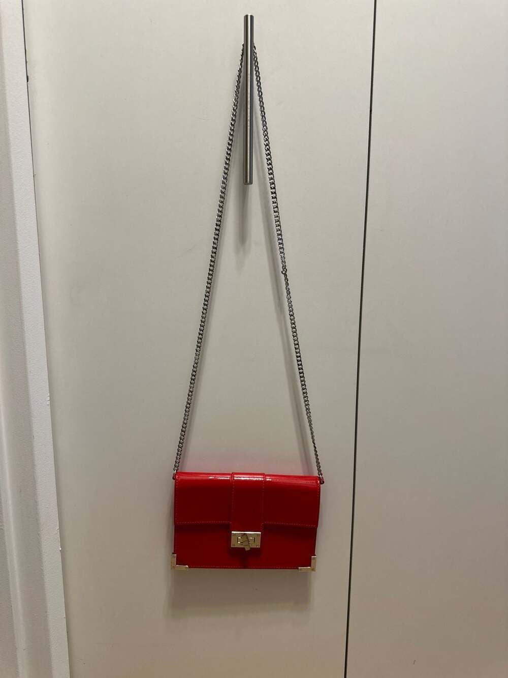 The Kooples Emily Red Patent Leather Small Clutch Crossbody Bag